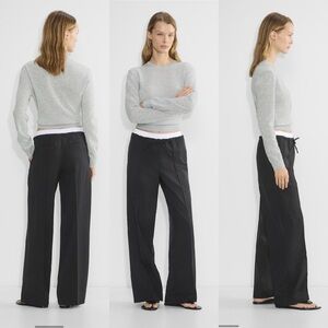 NWT Aritzia Babaton Equity Pant Stanton Dk N Nv/Ch Gry Size Medium